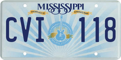 MS license plate CVI118