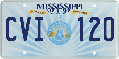 MS license plate CVI120