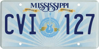 MS license plate CVI127