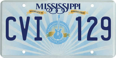 MS license plate CVI129