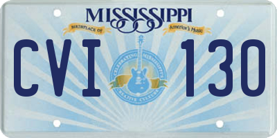 MS license plate CVI130