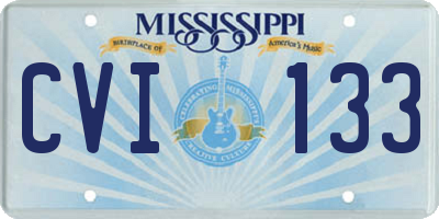 MS license plate CVI133