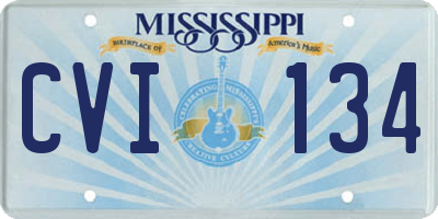 MS license plate CVI134
