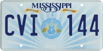 MS license plate CVI144