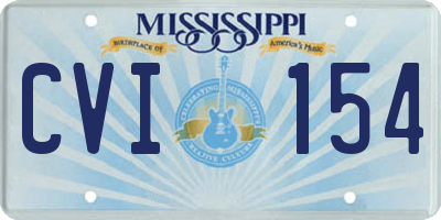 MS license plate CVI154
