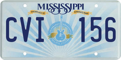 MS license plate CVI156