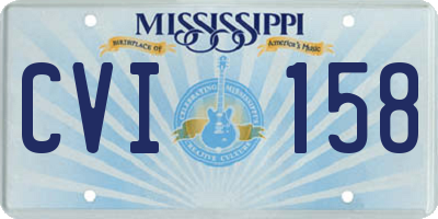 MS license plate CVI158
