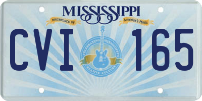 MS license plate CVI165