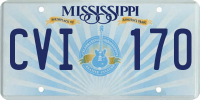 MS license plate CVI170