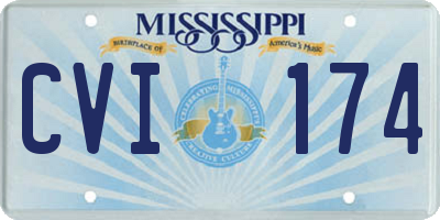 MS license plate CVI174
