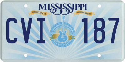MS license plate CVI187