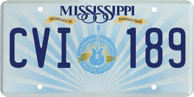MS license plate CVI189