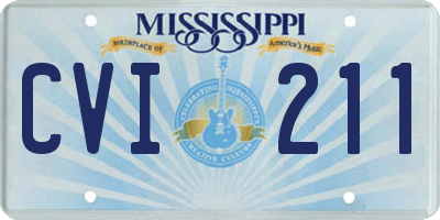 MS license plate CVI211