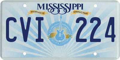 MS license plate CVI224