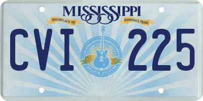 MS license plate CVI225