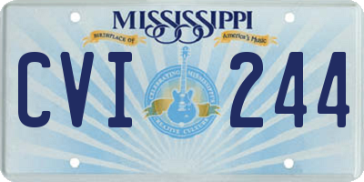 MS license plate CVI244