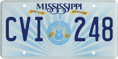 MS license plate CVI248