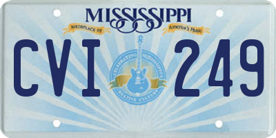 MS license plate CVI249