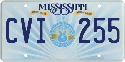 MS license plate CVI255
