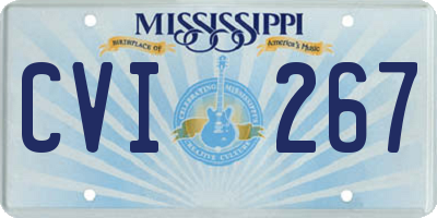 MS license plate CVI267