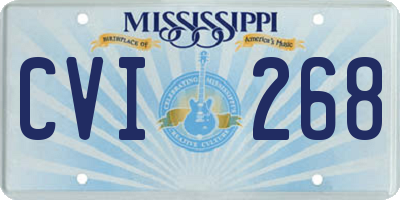MS license plate CVI268