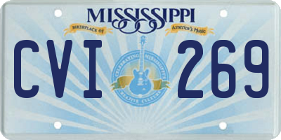 MS license plate CVI269