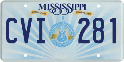MS license plate CVI281