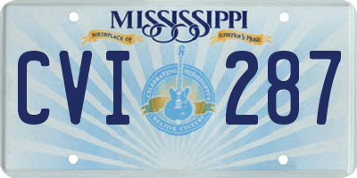 MS license plate CVI287