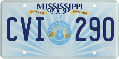MS license plate CVI290