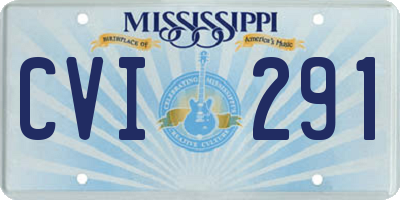MS license plate CVI291