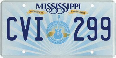 MS license plate CVI299