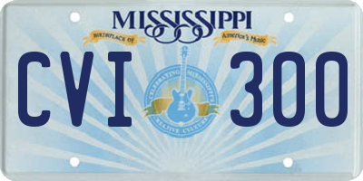MS license plate CVI300