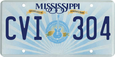 MS license plate CVI304