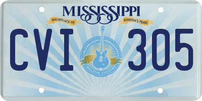 MS license plate CVI305
