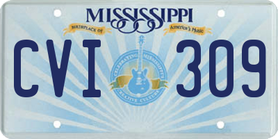 MS license plate CVI309