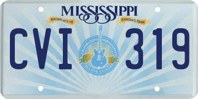 MS license plate CVI319