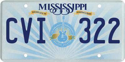 MS license plate CVI322
