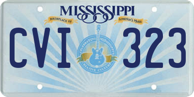 MS license plate CVI323