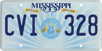 MS license plate CVI328