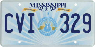 MS license plate CVI329