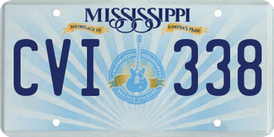 MS license plate CVI338