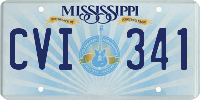 MS license plate CVI341