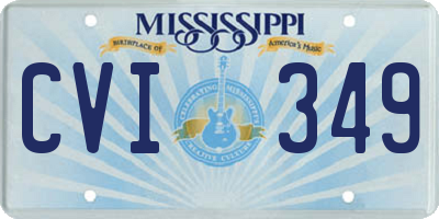MS license plate CVI349