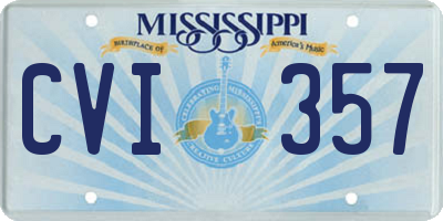 MS license plate CVI357