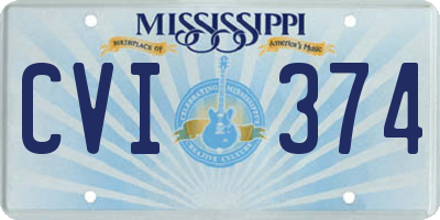 MS license plate CVI374