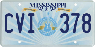 MS license plate CVI378