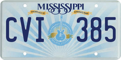 MS license plate CVI385
