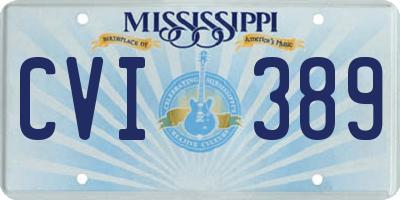 MS license plate CVI389