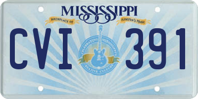 MS license plate CVI391