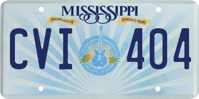 MS license plate CVI404